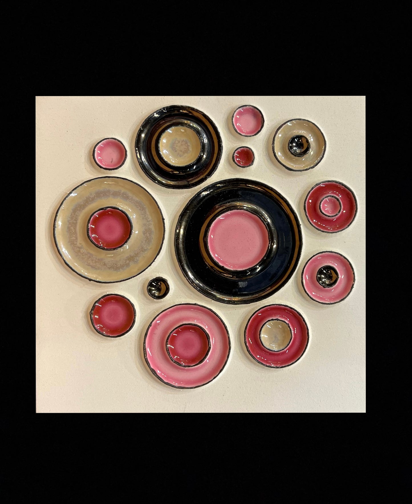 Tableau diffuseur d'huiles essentielles "Ronds rose"