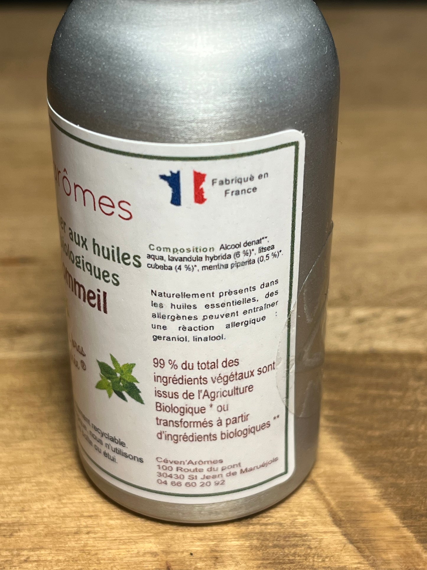 Doux sommeil Parfum d'Oreiller Bio 50 ml