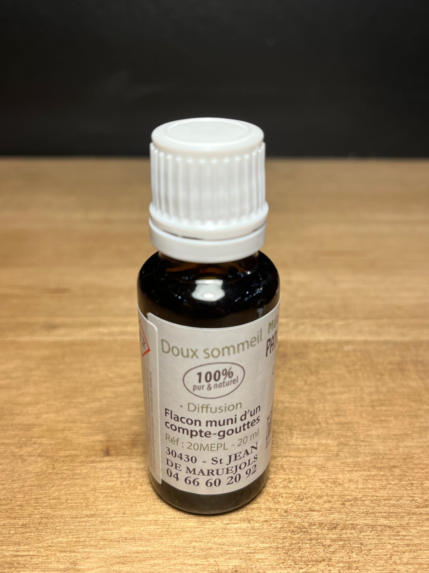 Huile essentielle synergie de "Patchouli-Lemongrass" 20 ml