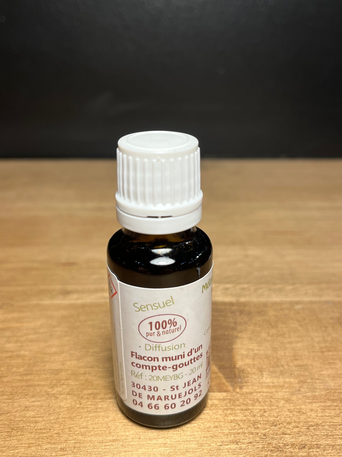 Huile essentielle synergie de "Ylang-Ylang-Gimgembre-Bergamote" 20 ml