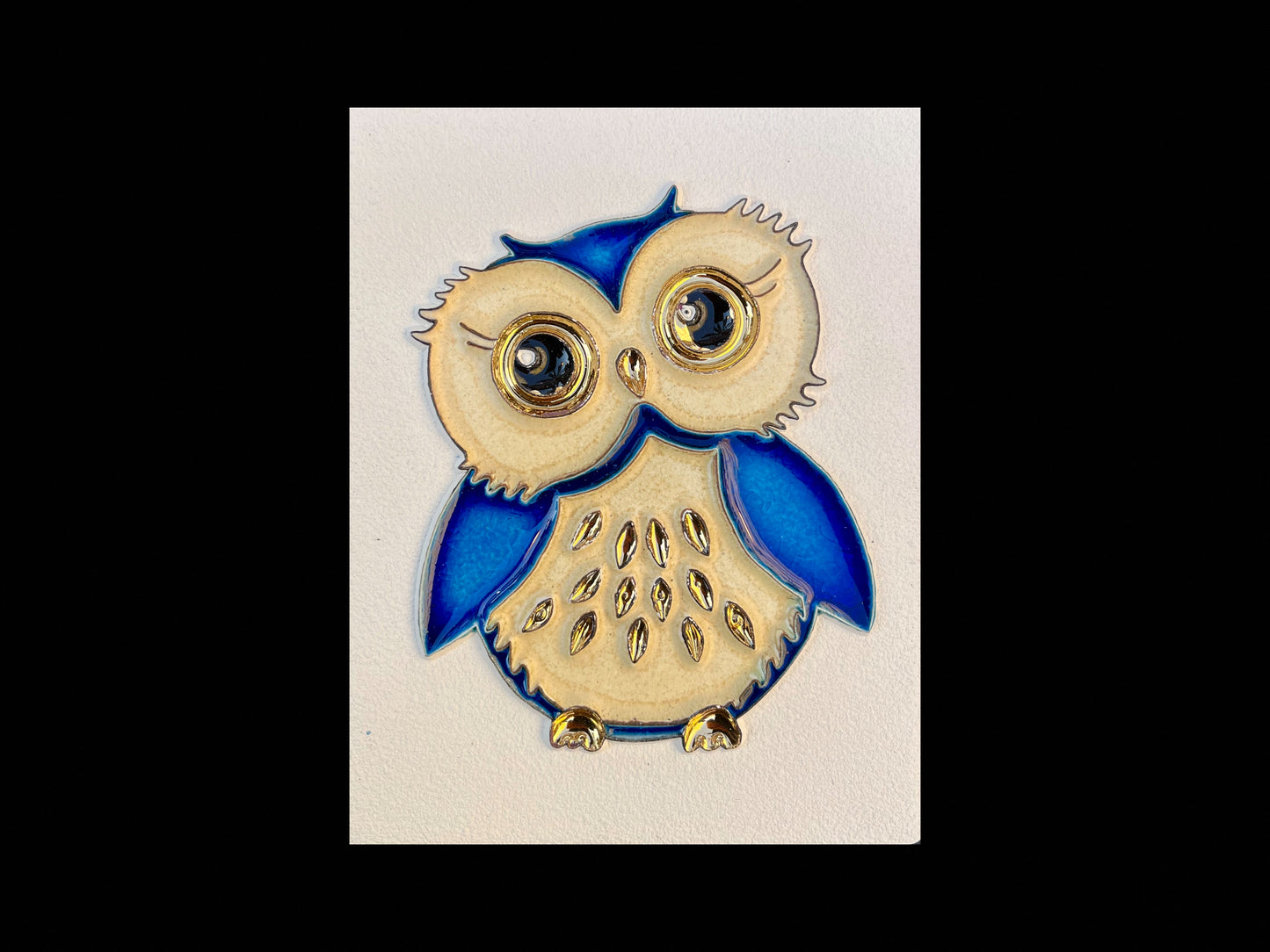 Diffusorgemälde für ätherische Öle „Goldene Eule“