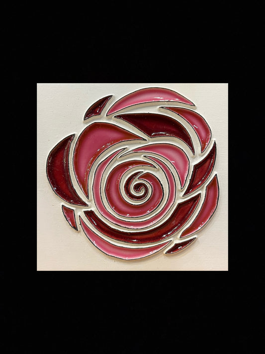 Tableau diffuseur d'huiles essentielles "Rose"