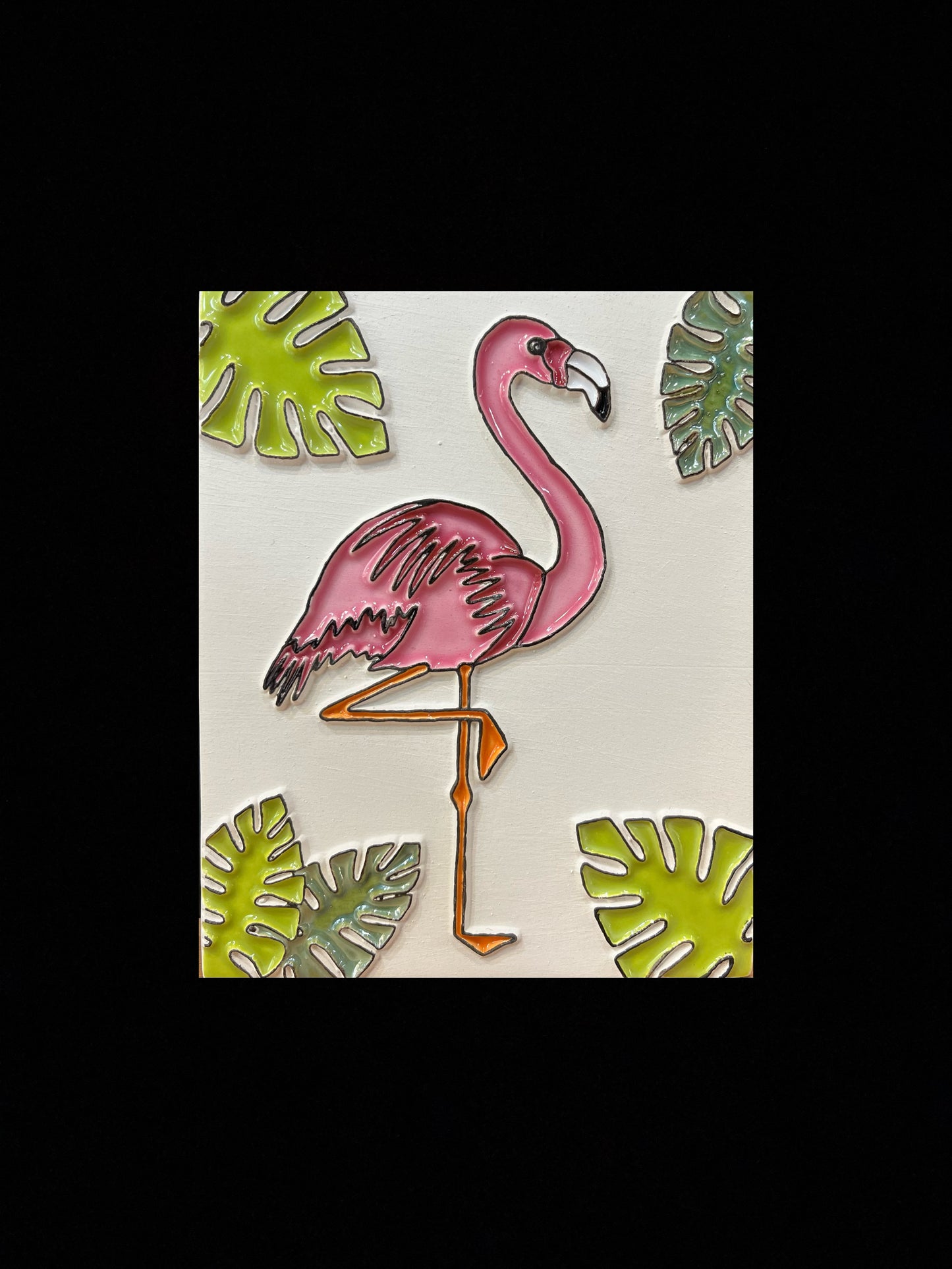 Tableau diffuseur d'huiles essentielles "Flamant rose"