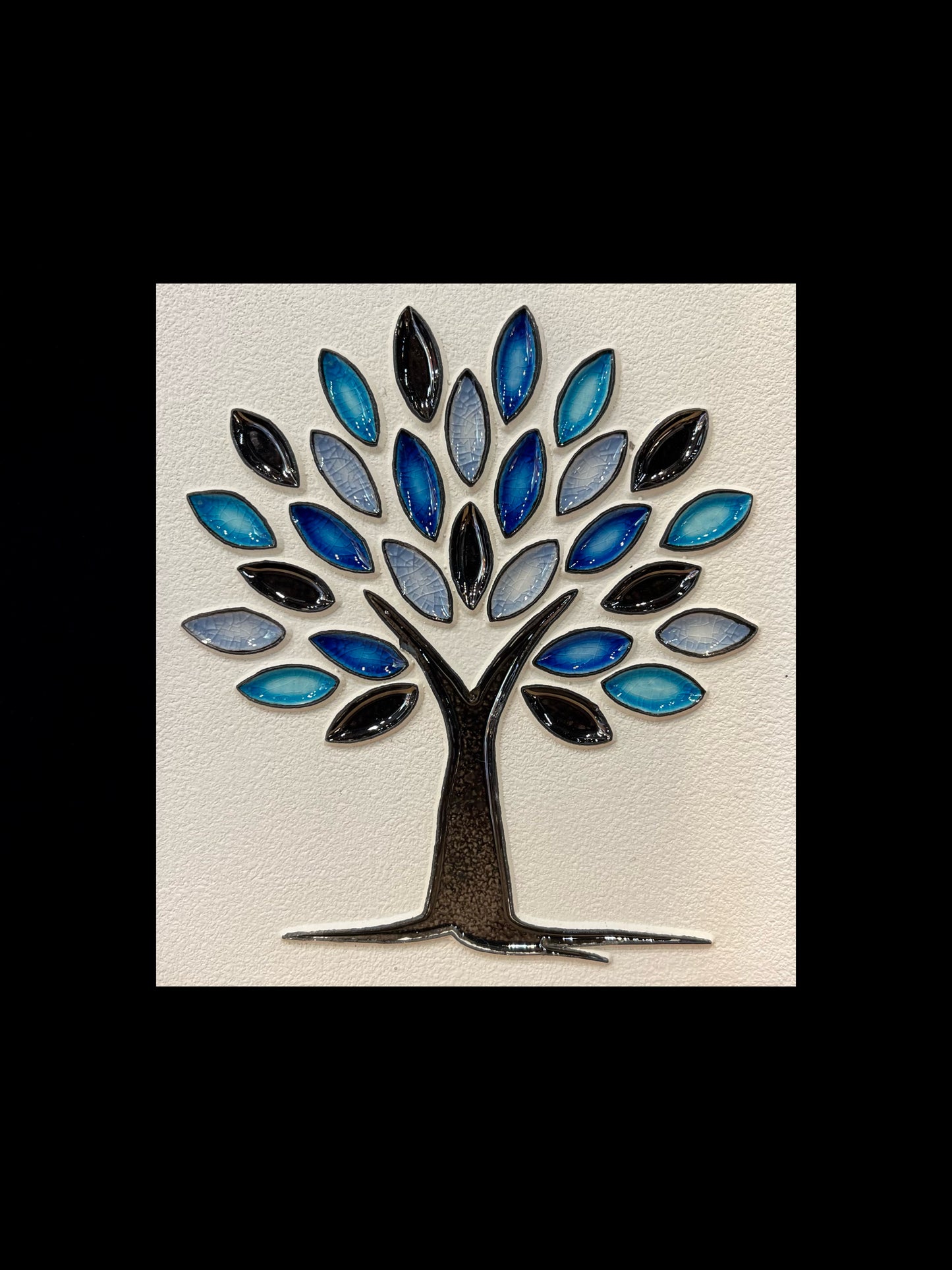 Tableau diffuseur d'huiles essentielles "Arbre de vie sans racines bleu"