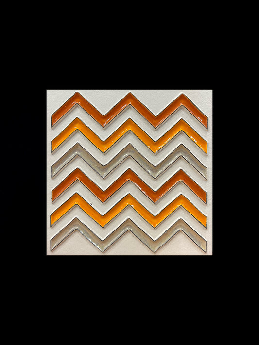 Tableau diffuseur d'huiles essentielles "Chevrons Orange"