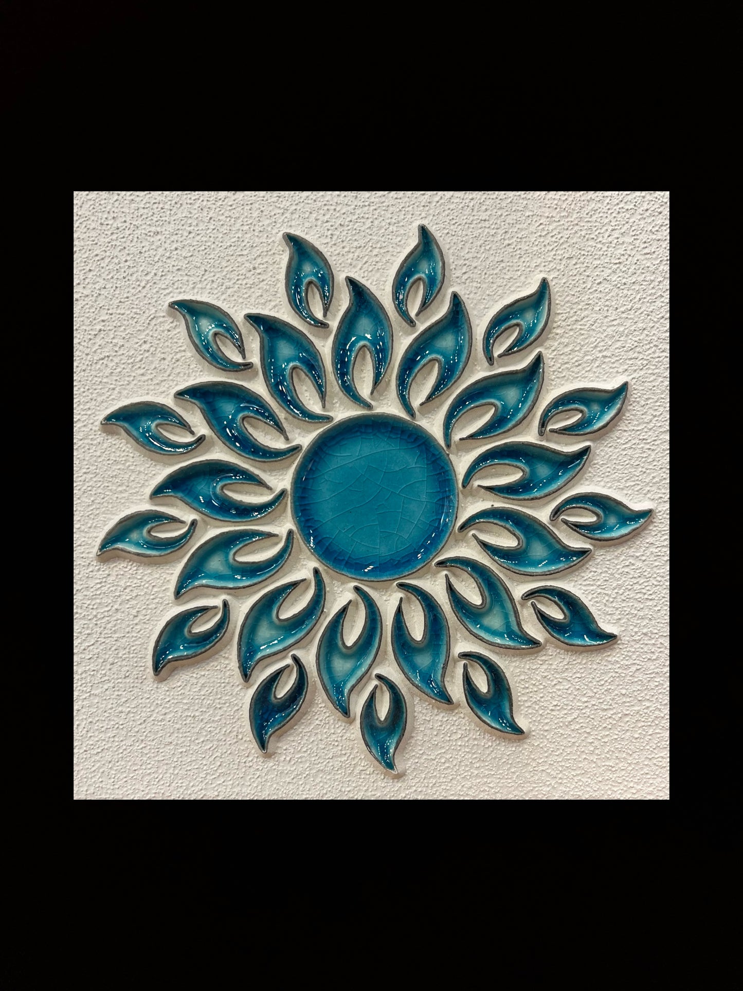 Essential oil diffuser painting “Aquamarine Blue Sun”