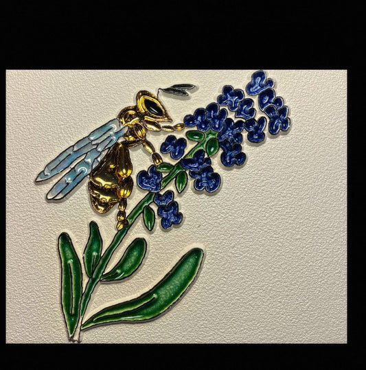 Tableau diffuseur d'huiles essentielles "Abeille dorée"