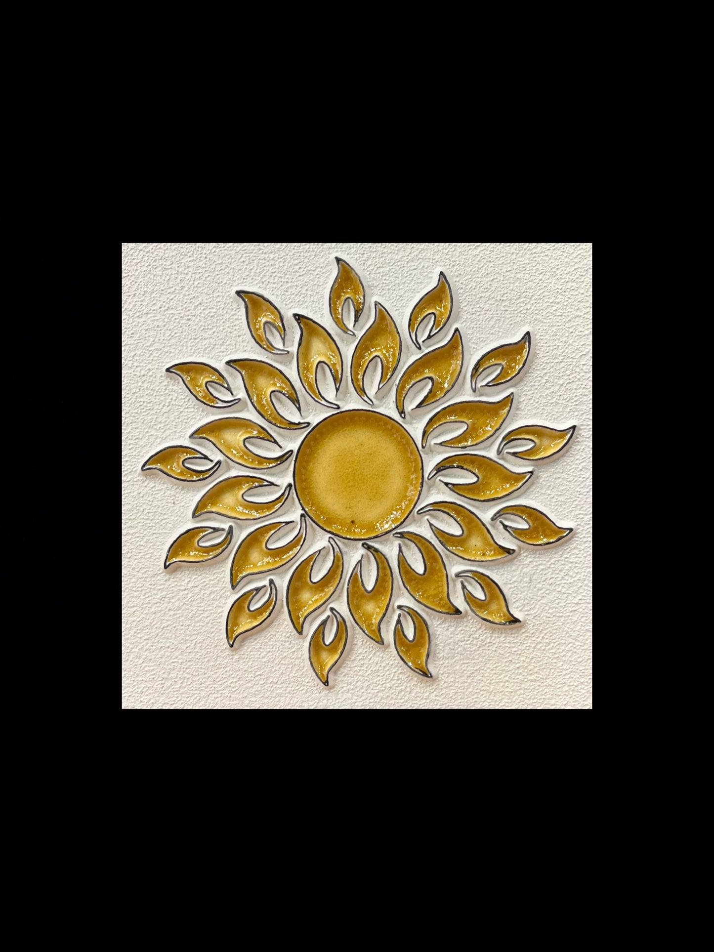 Essential oil diffuser painting "Honey yellow sun"