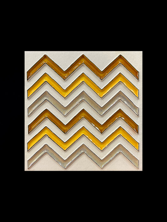 Tableau diffuseur d'huiles essentielles "Chevrons jaune''