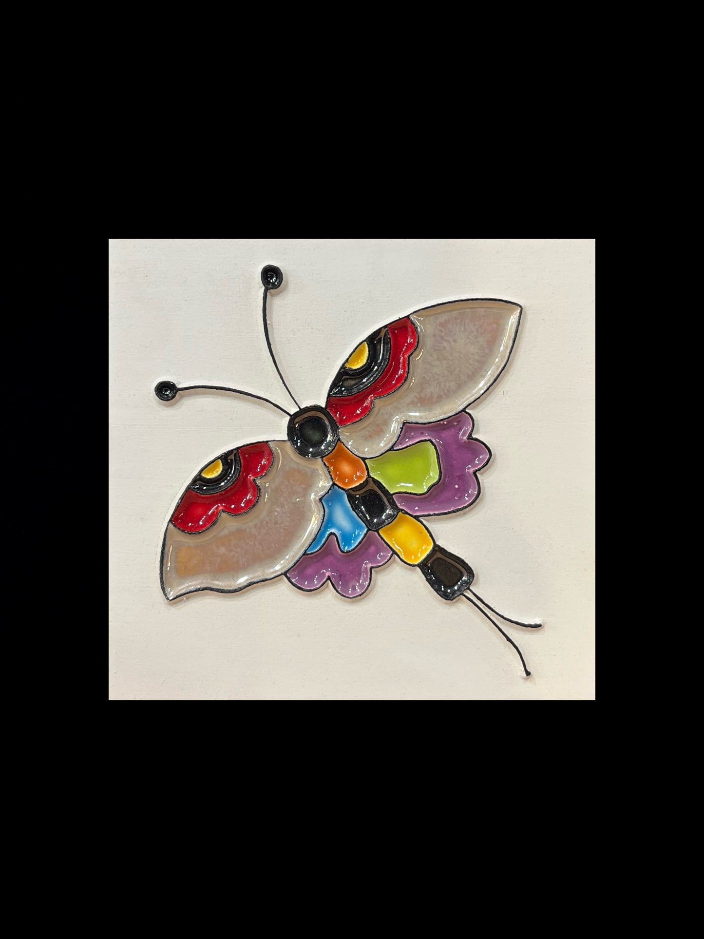 Tableau diffuseur d’huiles essentielles "Papillon multicouleur"