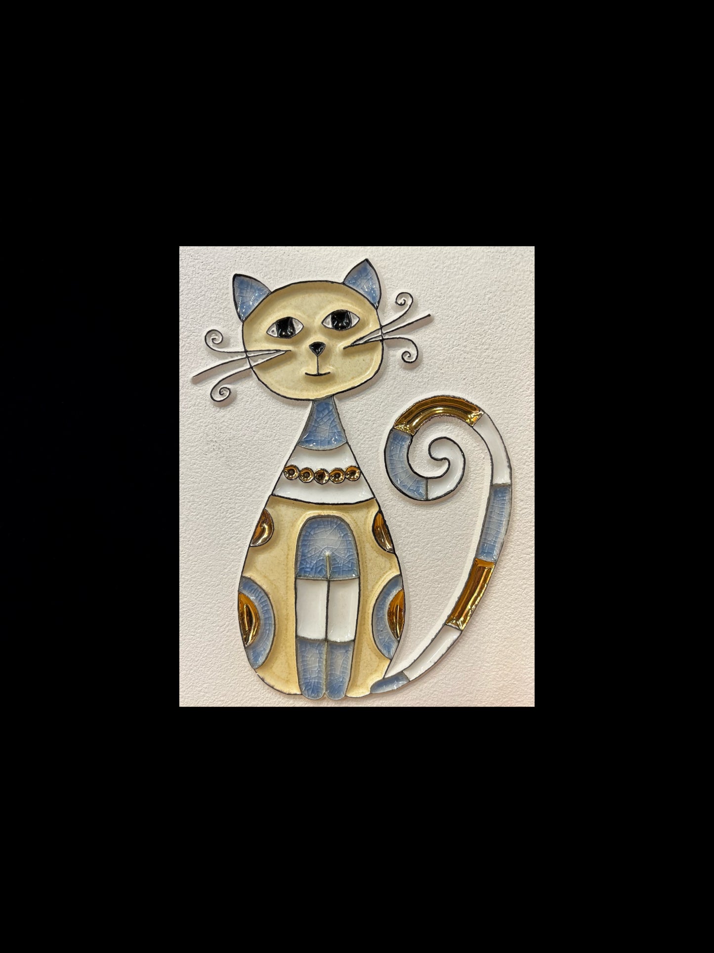 Essential oil diffuser painting "golden celestial blue cat"