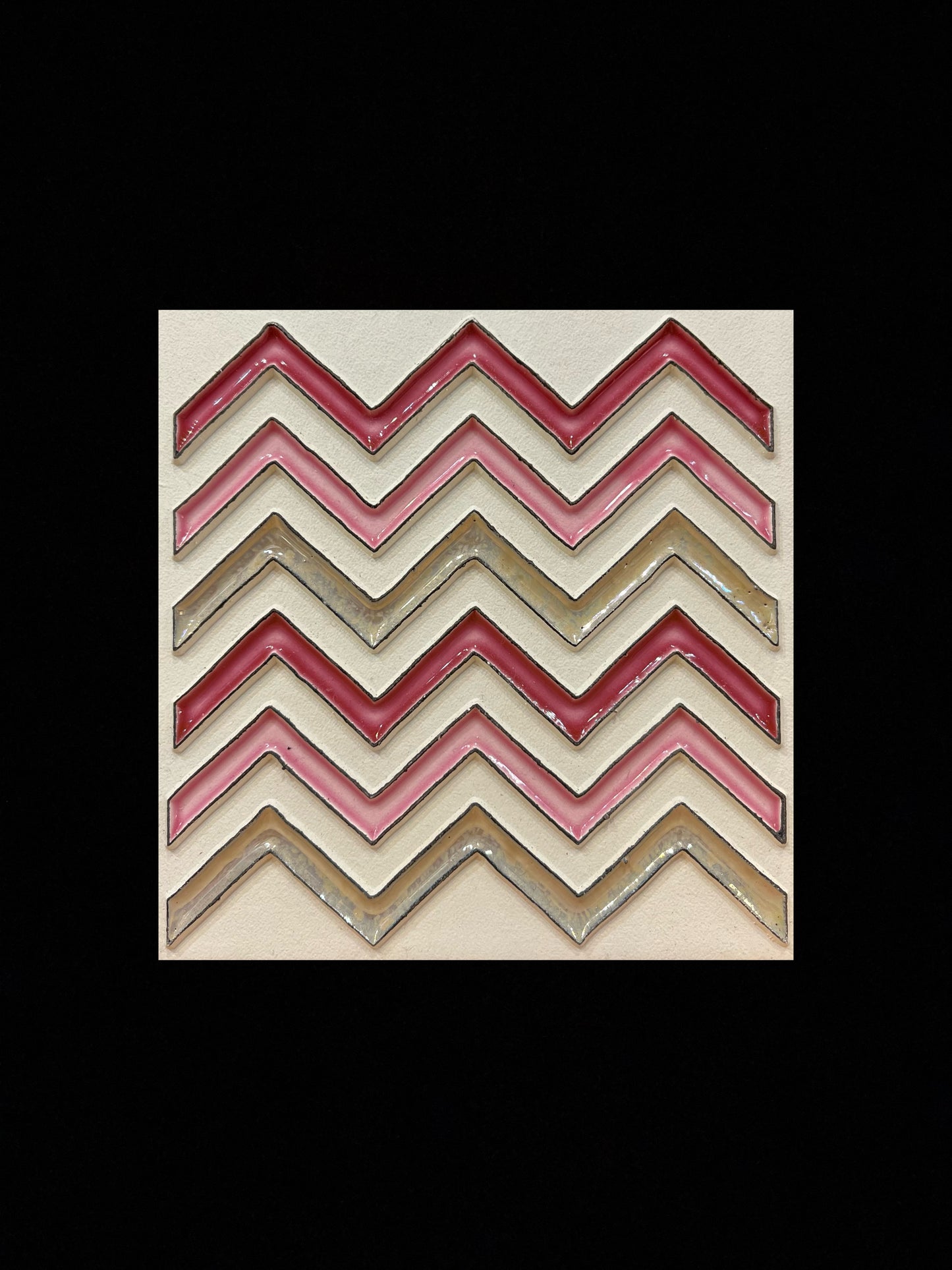 Essential oil diffuser painting "Pink chevrons"