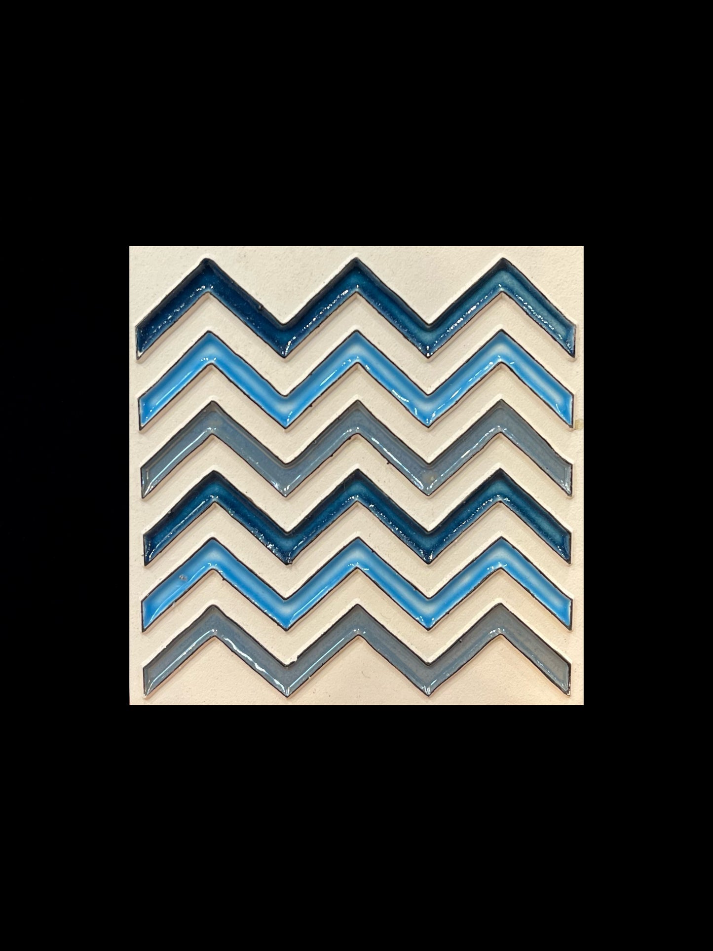 Tableau diffuseur d'huiles essentielles "Chevrons bleu''