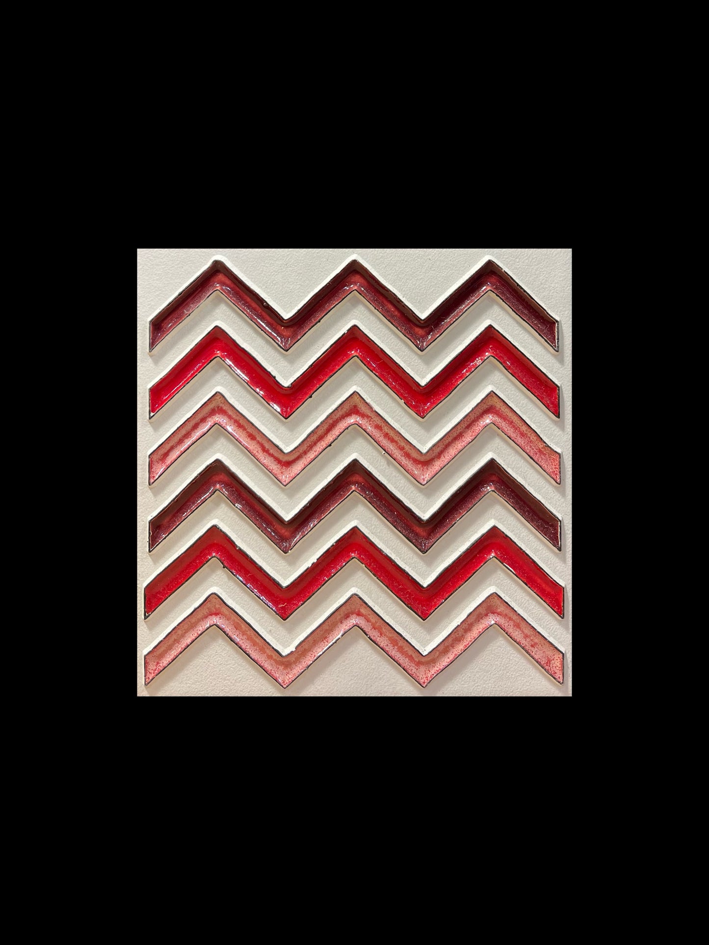 Tableau diffuseur d'huiles essentielles "Chevrons rouge"