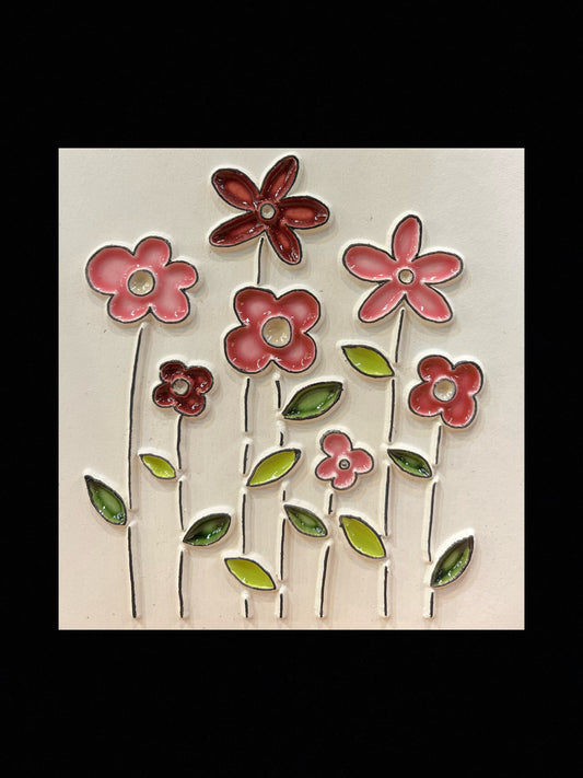 Tableau diffuseur d'huiles essentielles "Fleurs roses"