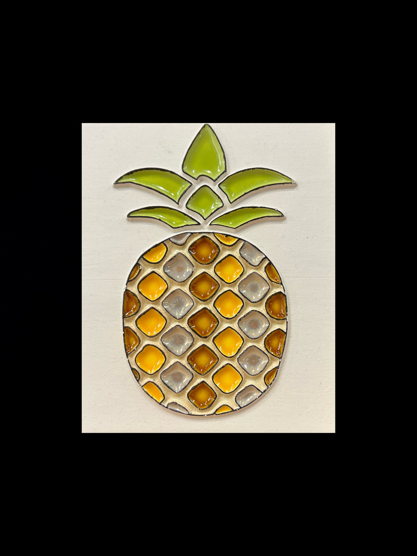 Tableau diffuseur d'huiles essentielles "Ananas jaune"