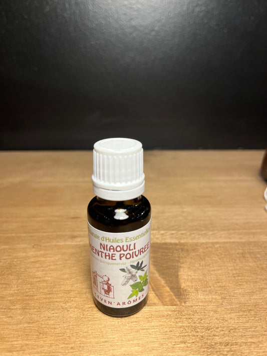 Huile essentielle synergie de "Niaouli-Menthe-Poivrée" 20 ml