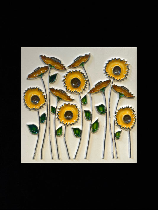 Tableau diffuseur d'huiles essentielles "Champ de tournesol"