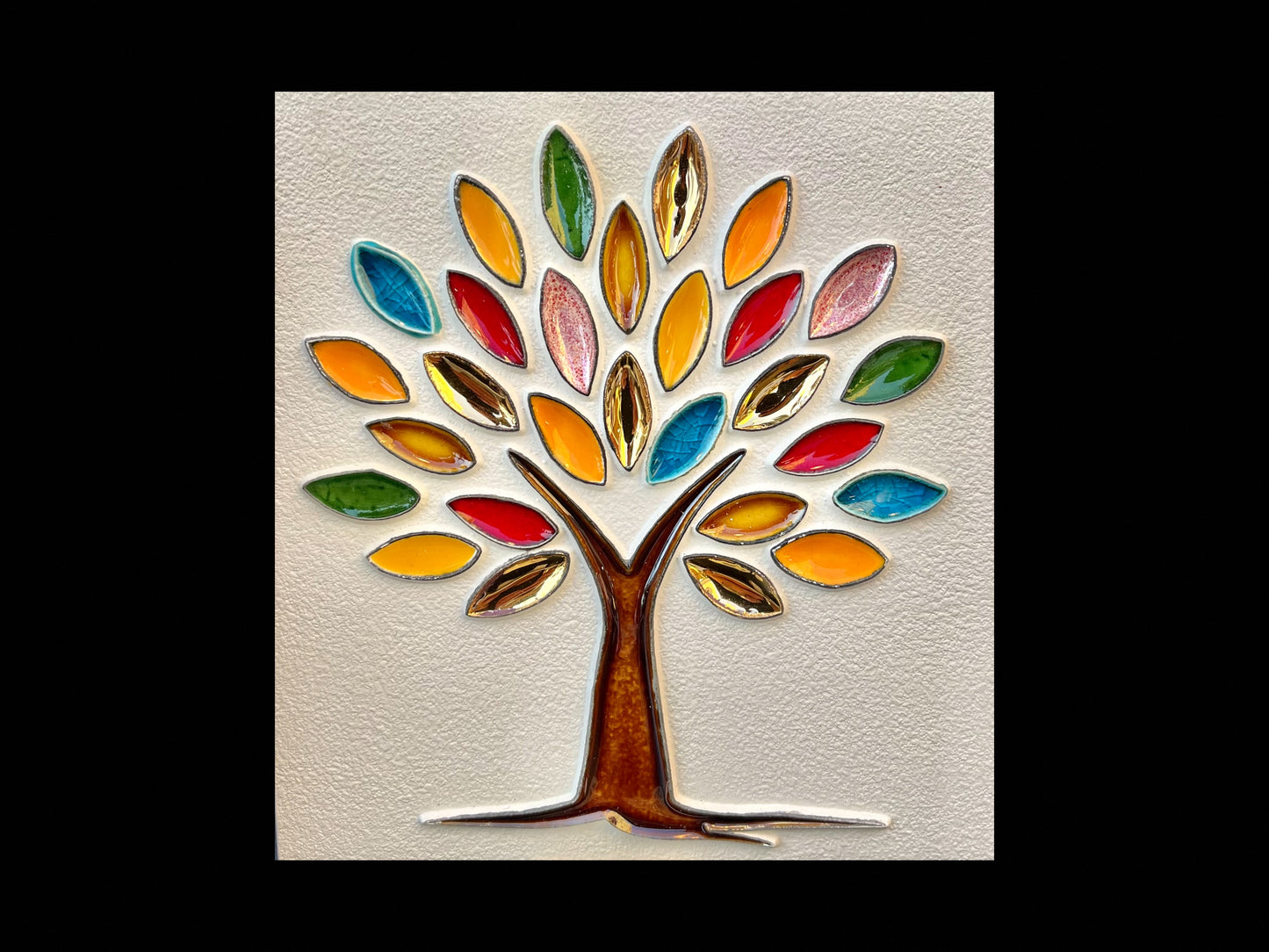 Essential oil diffuser painting "Multicolored tree of life without golden roots"