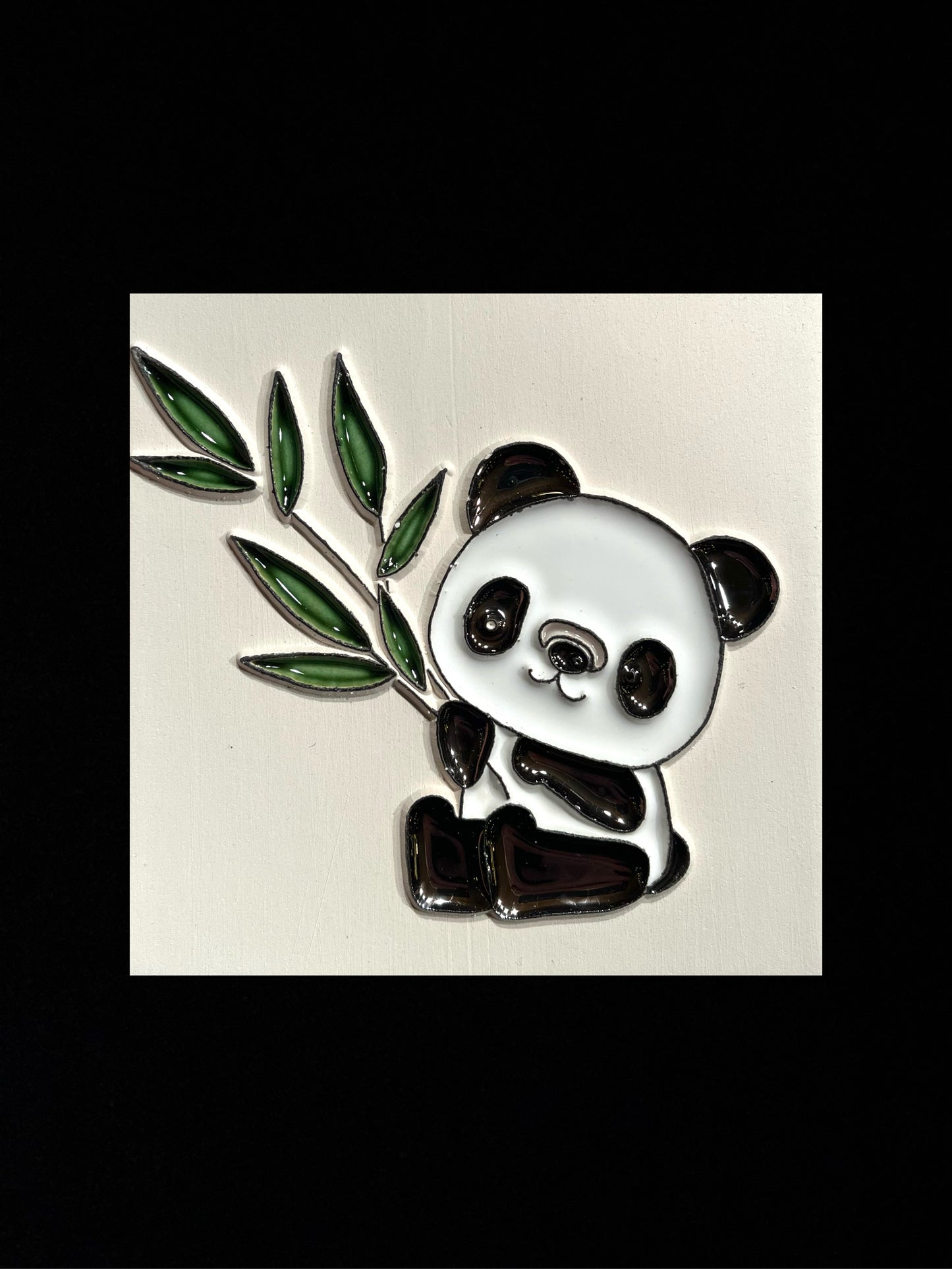 Tableau diffuseur d'huile essentielle "Panda"